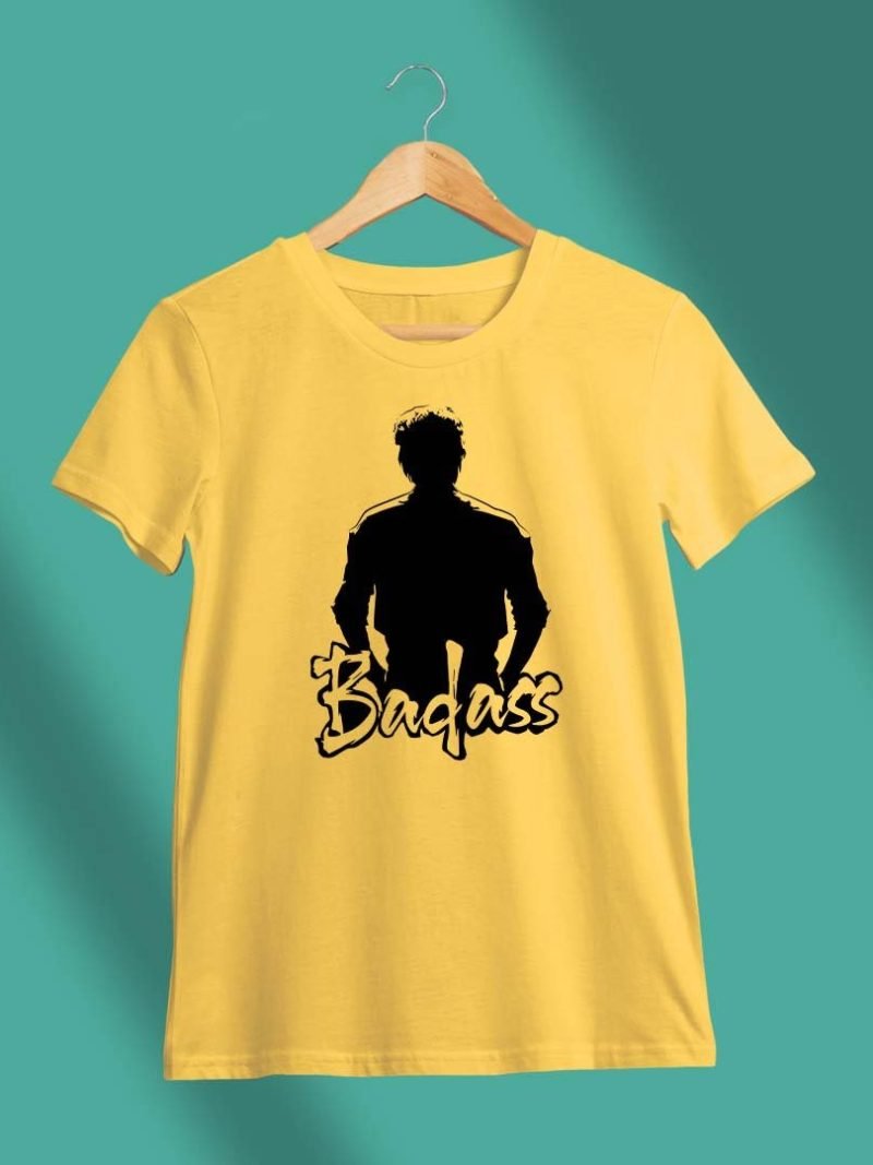 Badass Leodas Men Half Sleeve Yellow Thalapathy Vijay T-Shirt