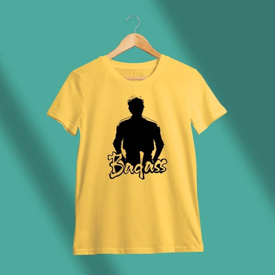 Badass Leodas Men Half Sleeve Yellow Thalapathy Vijay T-Shirt