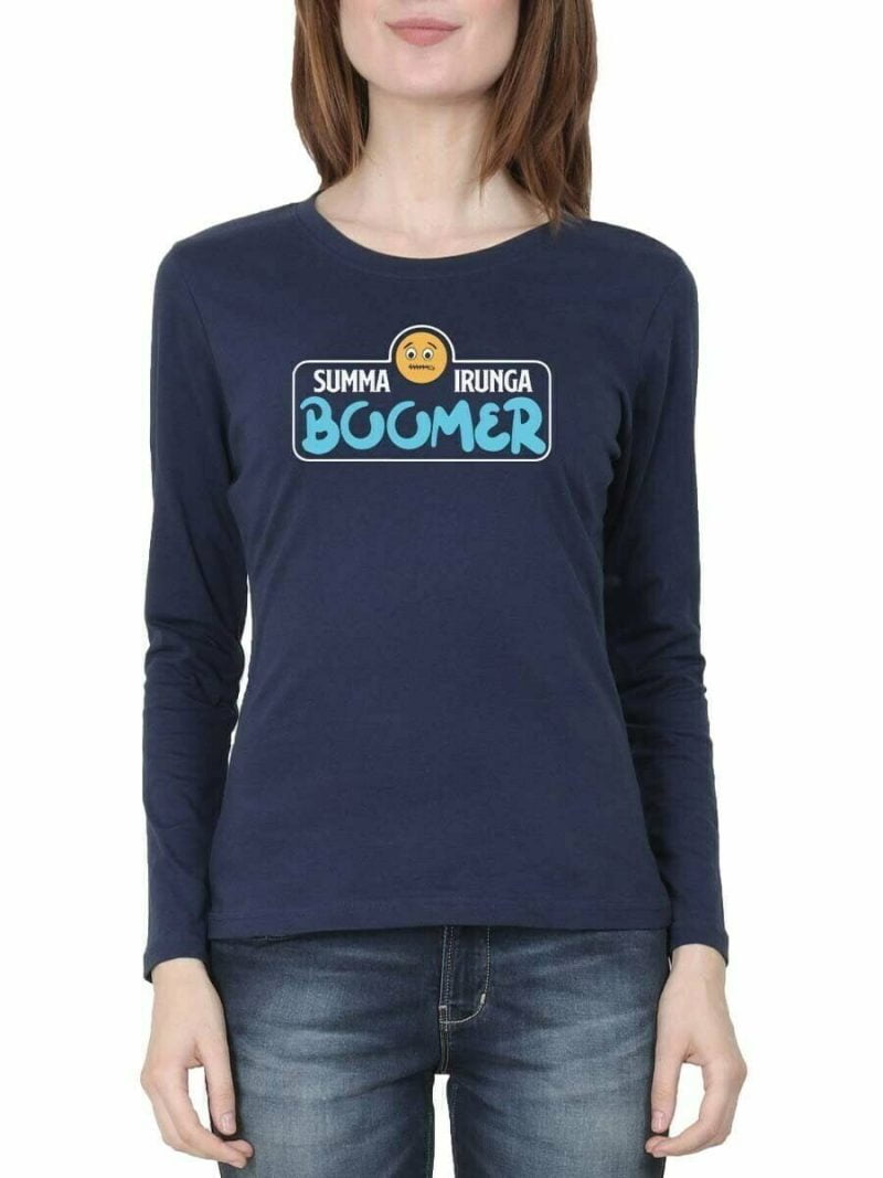 Summa Irunga Boomer Uncle Navy Blue T-Shirt