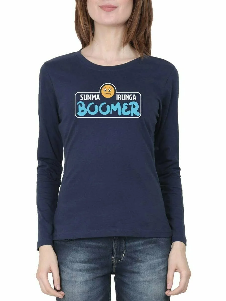 Summa Irunga Boomer Uncle Navy Blue T-Shirt