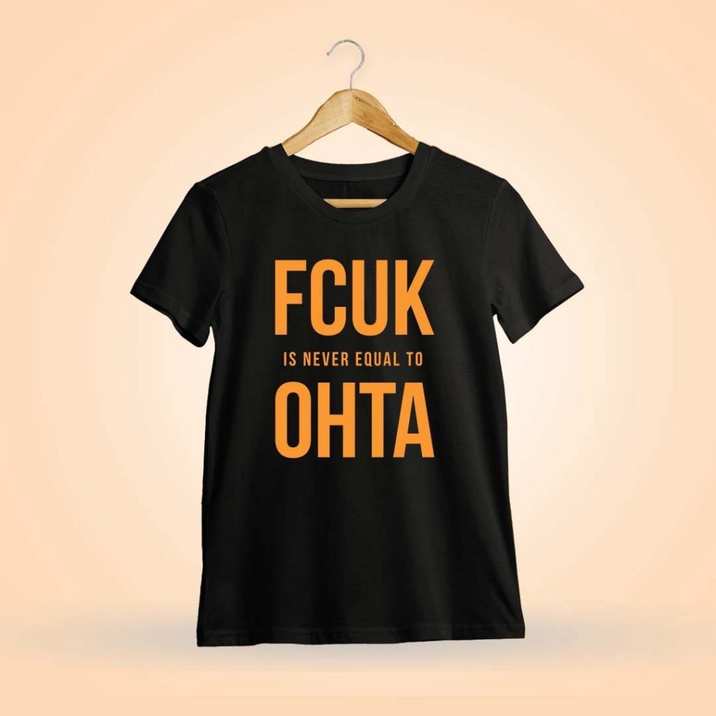 Fcuk Is Never Equal To Ohta Black T-Shirt