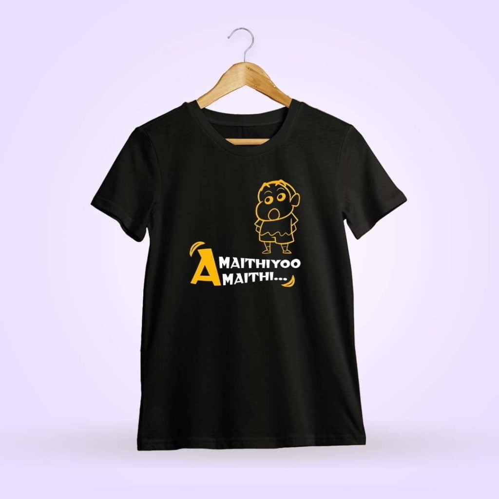 Amaithiyo Amaithi - Shinchan Black T-Shirt