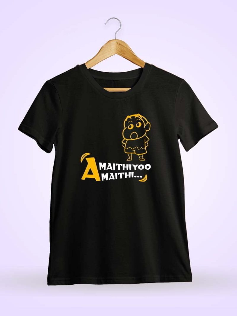 Amaithiyo Amaithi - Shinchan Black T-Shirt