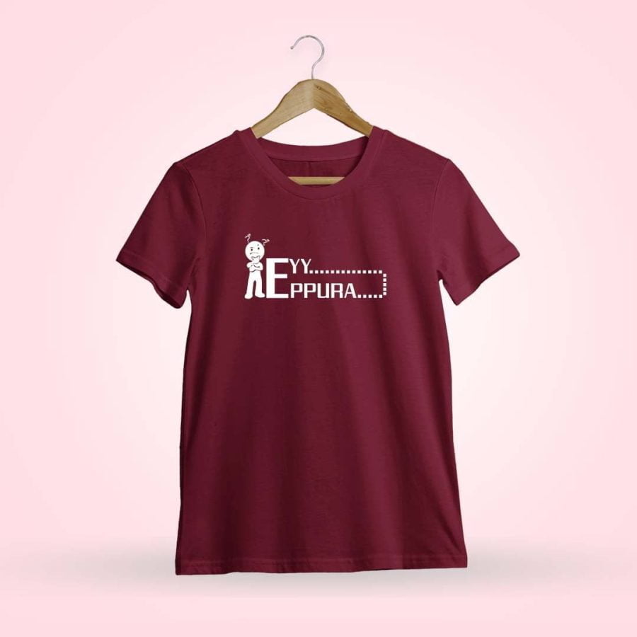 Eyy Eppudra Question Maroon T-Shirt