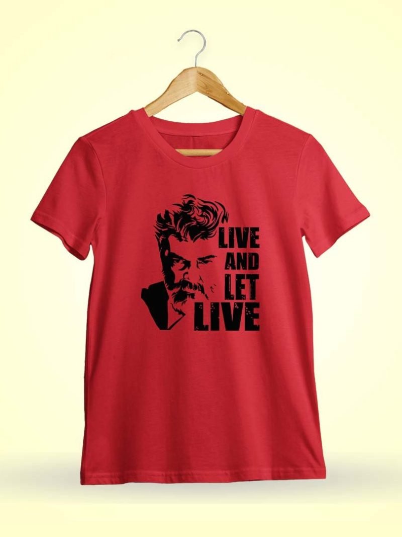 Live And Let Live Red Ajith T-Shirt