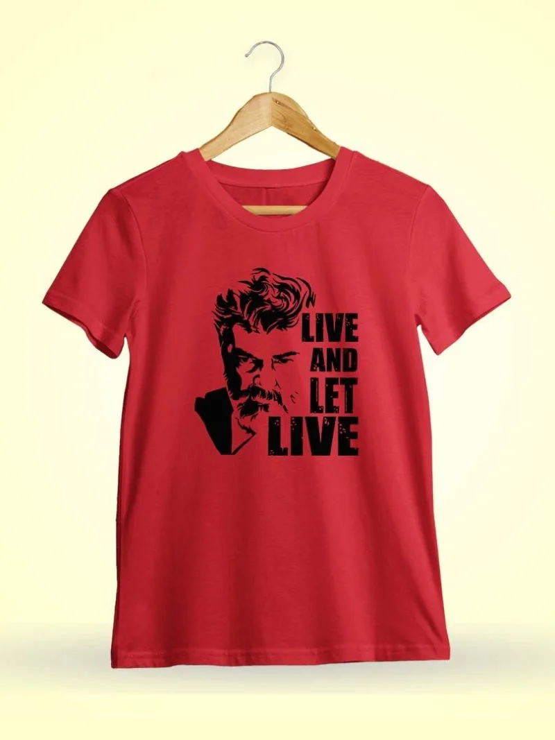 Live And Let Live Red Ajith T-Shirt