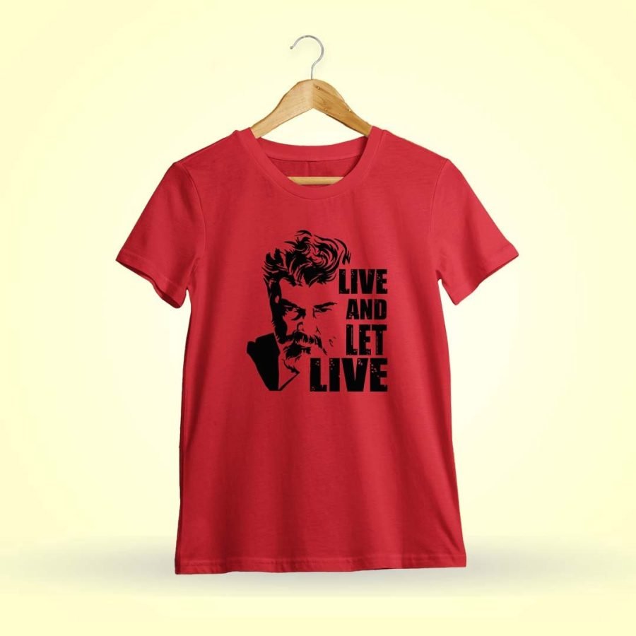 Live And Let Live Red Ajith T-Shirt