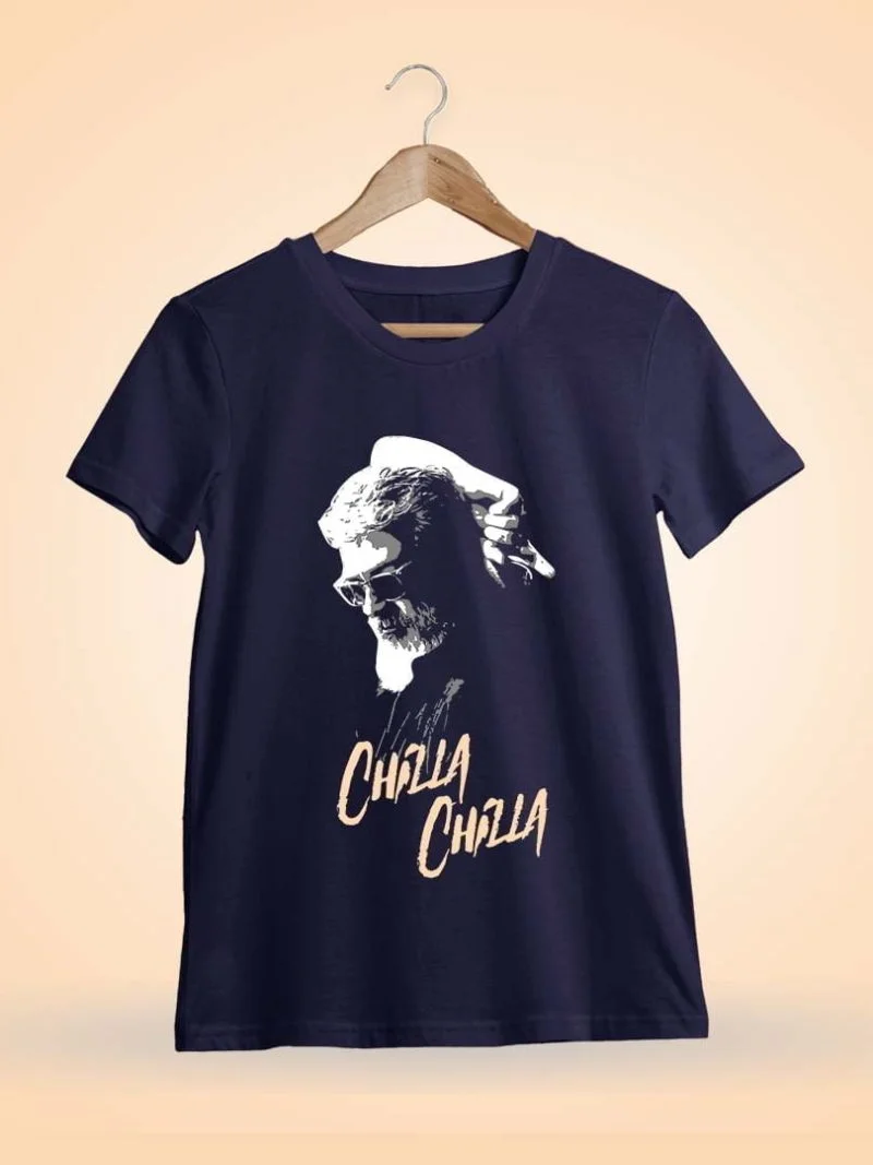 Chilla Chilla Song Navy Blue Ajith T-Shirt