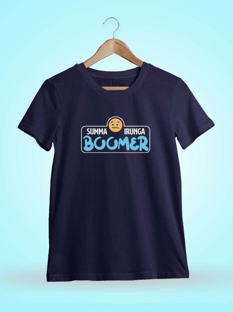Summa Irunga Boomer Uncle Navy Blue T-Shirt