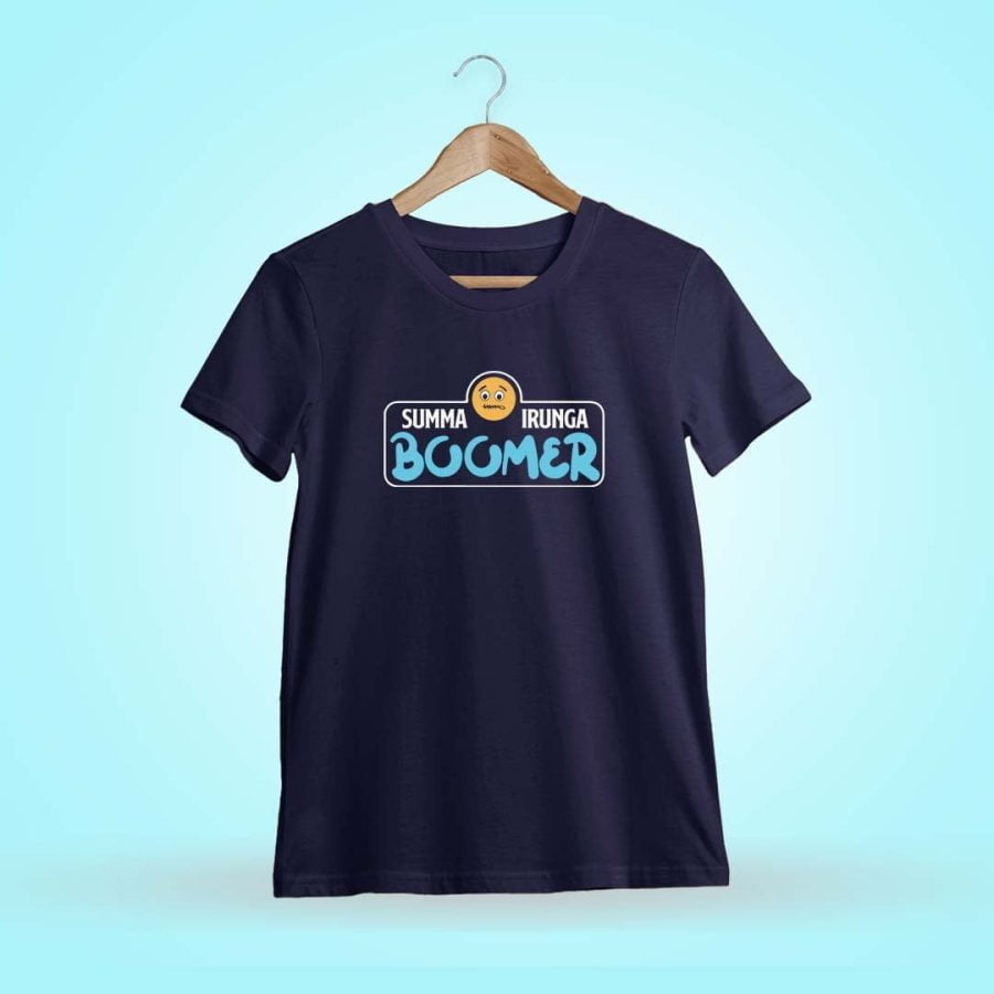 Summa Irunga Boomer Uncle Navy Blue T-Shirt