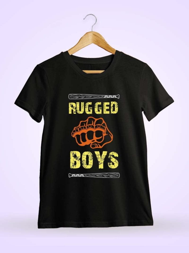 Rugged Boys Black T-Shirt