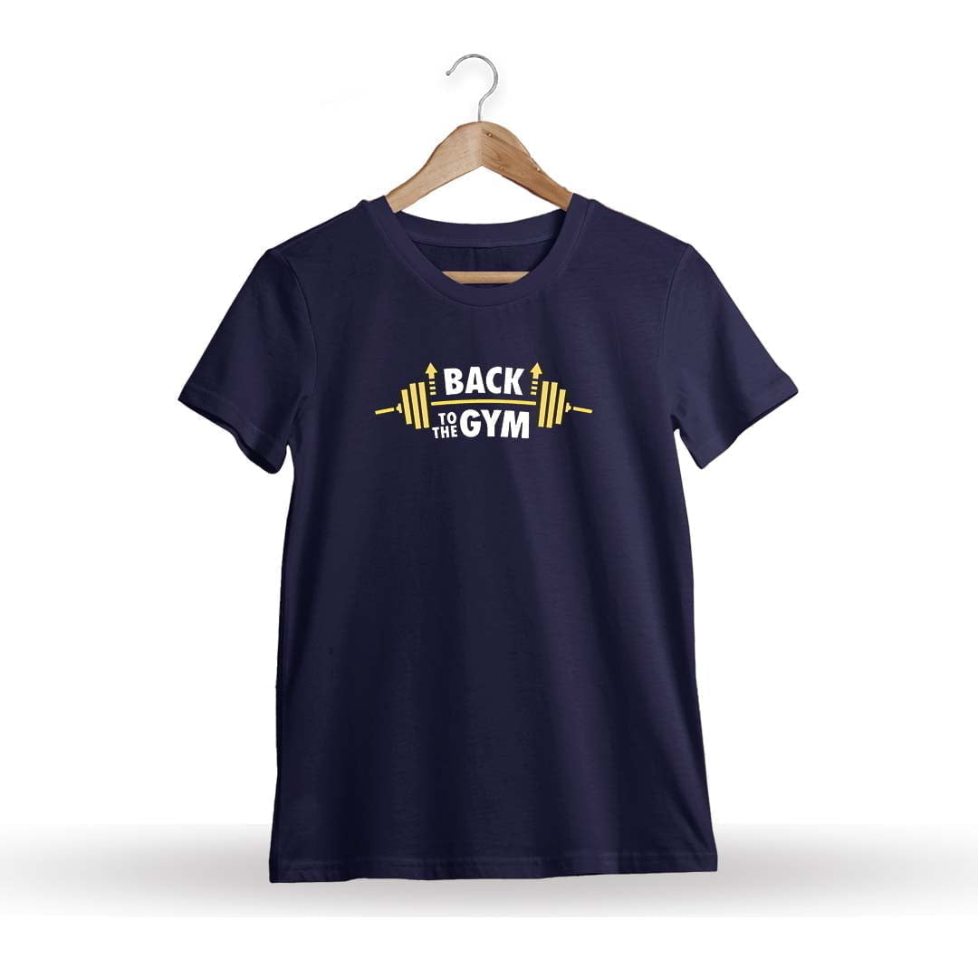 Back To The Gym Navy Blue T-Shirt - Crazy Punch