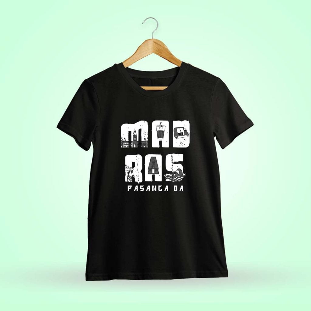 Madras Pasanga Da Black T-Shirt