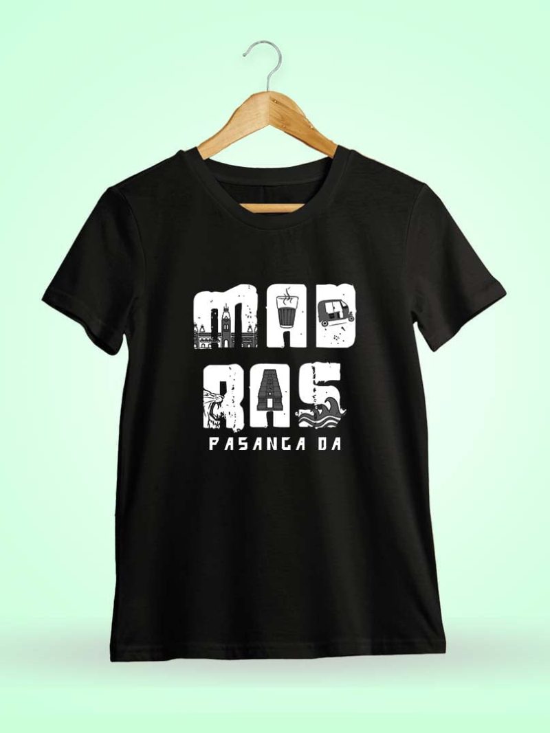 Madras Pasanga Da Black T-Shirt