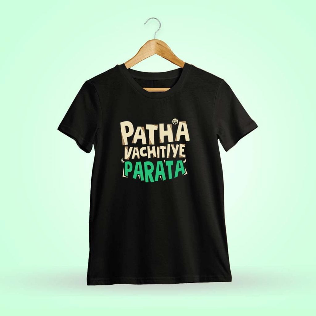 Patha Vachutiye Parata Black T-Shirt