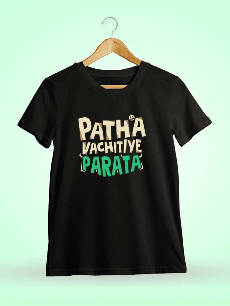 Patha Vachutiye Parata Black T-Shirt