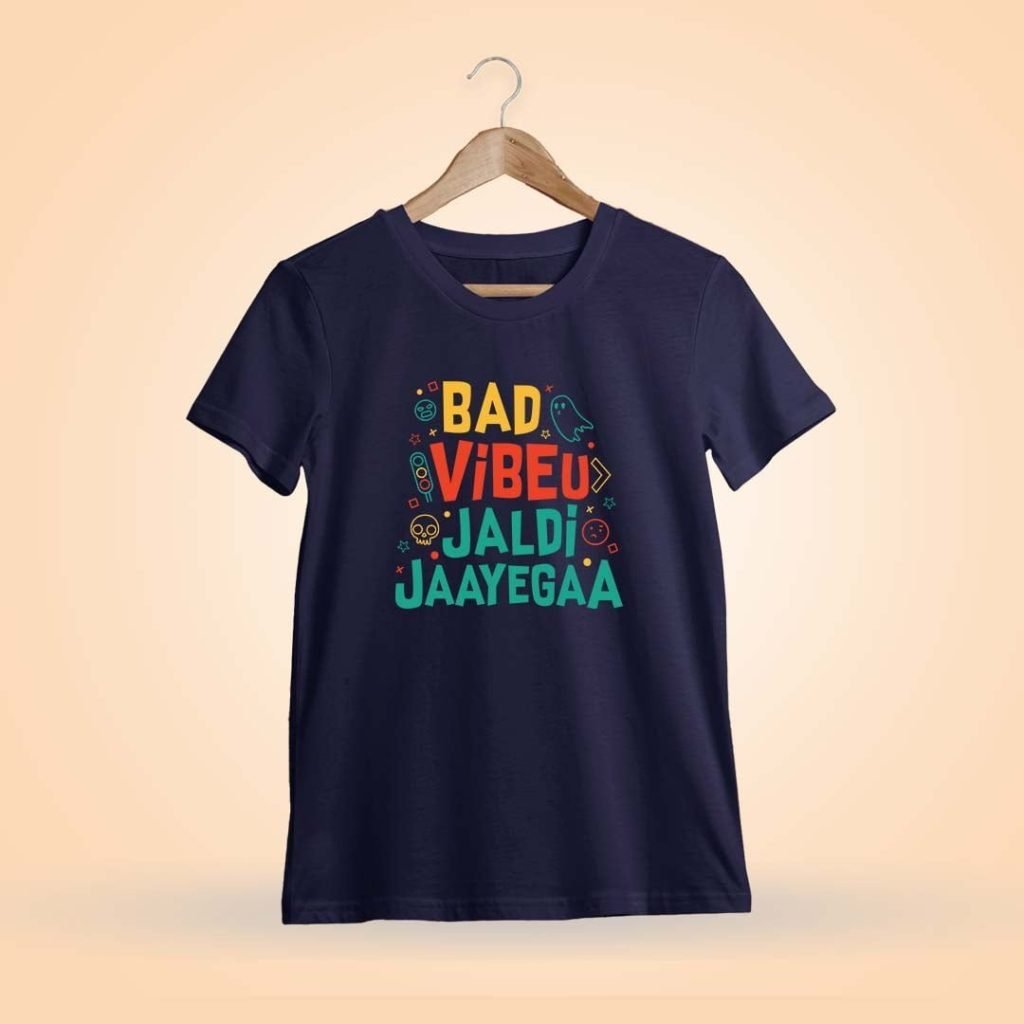 Bad Vibe Song Sk Movie Don - Navy T-Shirt