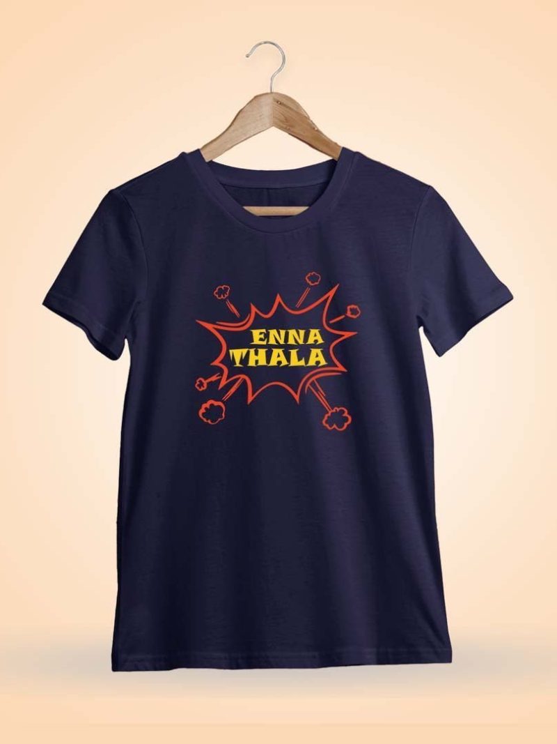 Enna Thala Meme - Navy Blue T-Shirt
