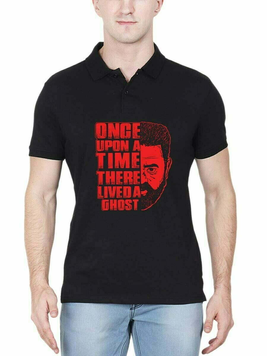 Once Upon A Time There Lived A Ghost Polo Collar T-Shirt