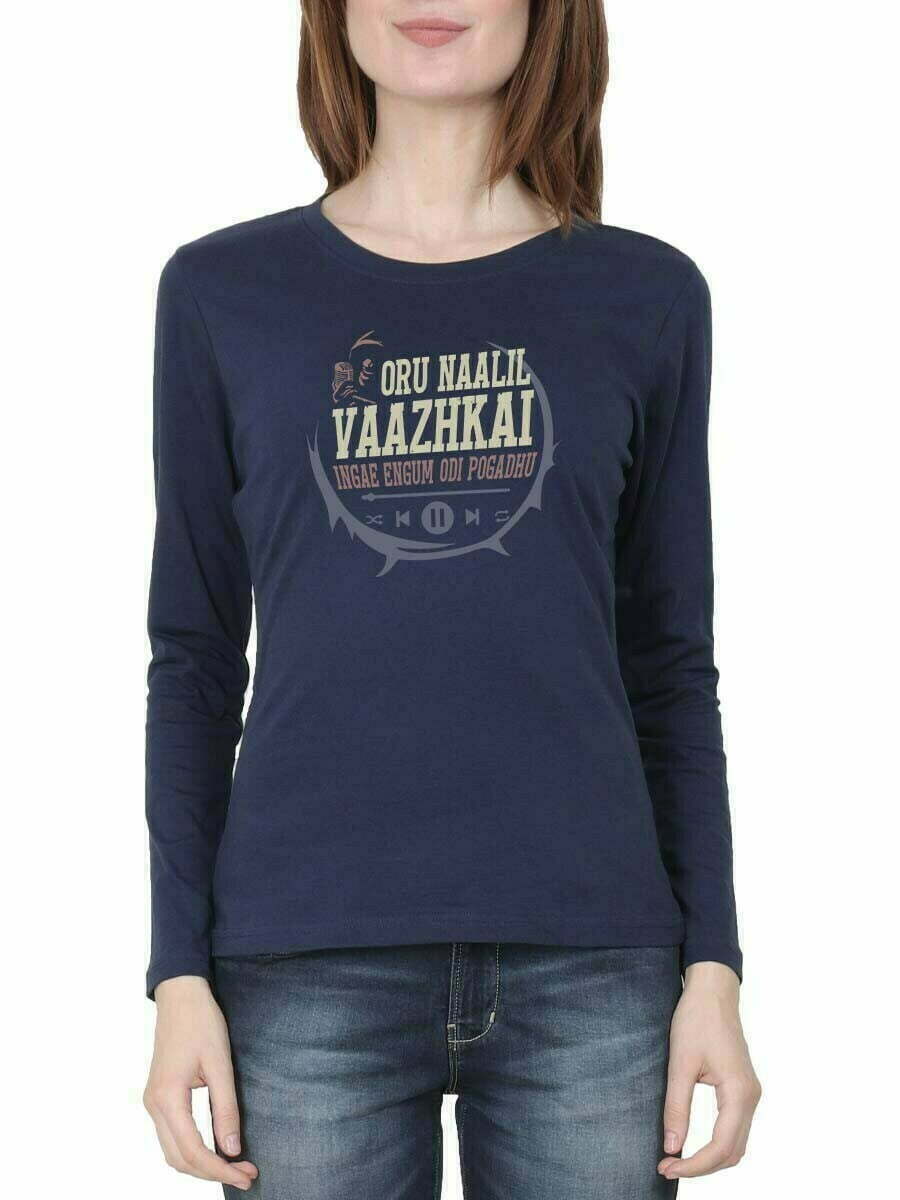 Oru Naalil Vazhkai Ingae Engum Odi Pogadhu Tshirt