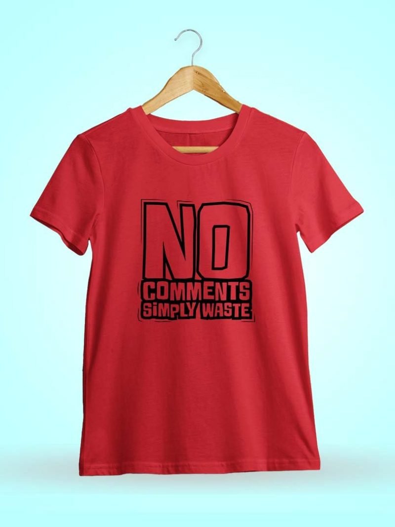 No Comments Simply Waste Red Tamil Filmy Tshirt