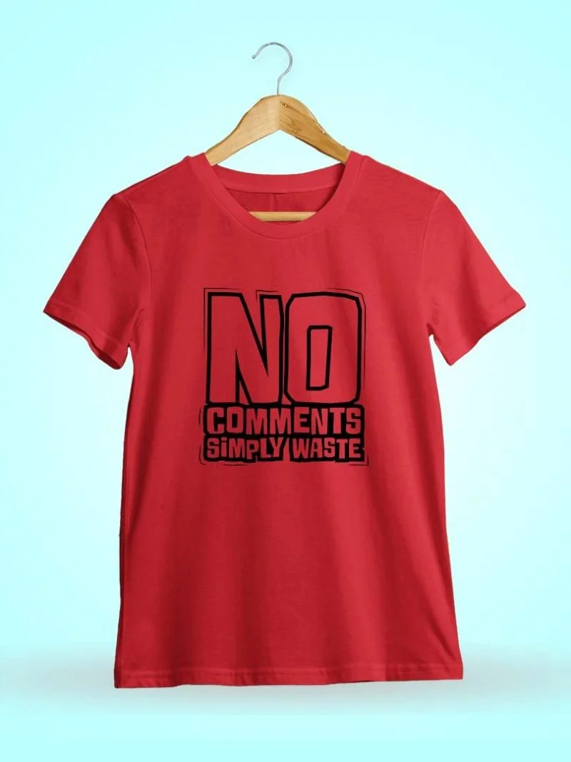 No Comments Simply Waste Red Tamil Filmy Tshirt