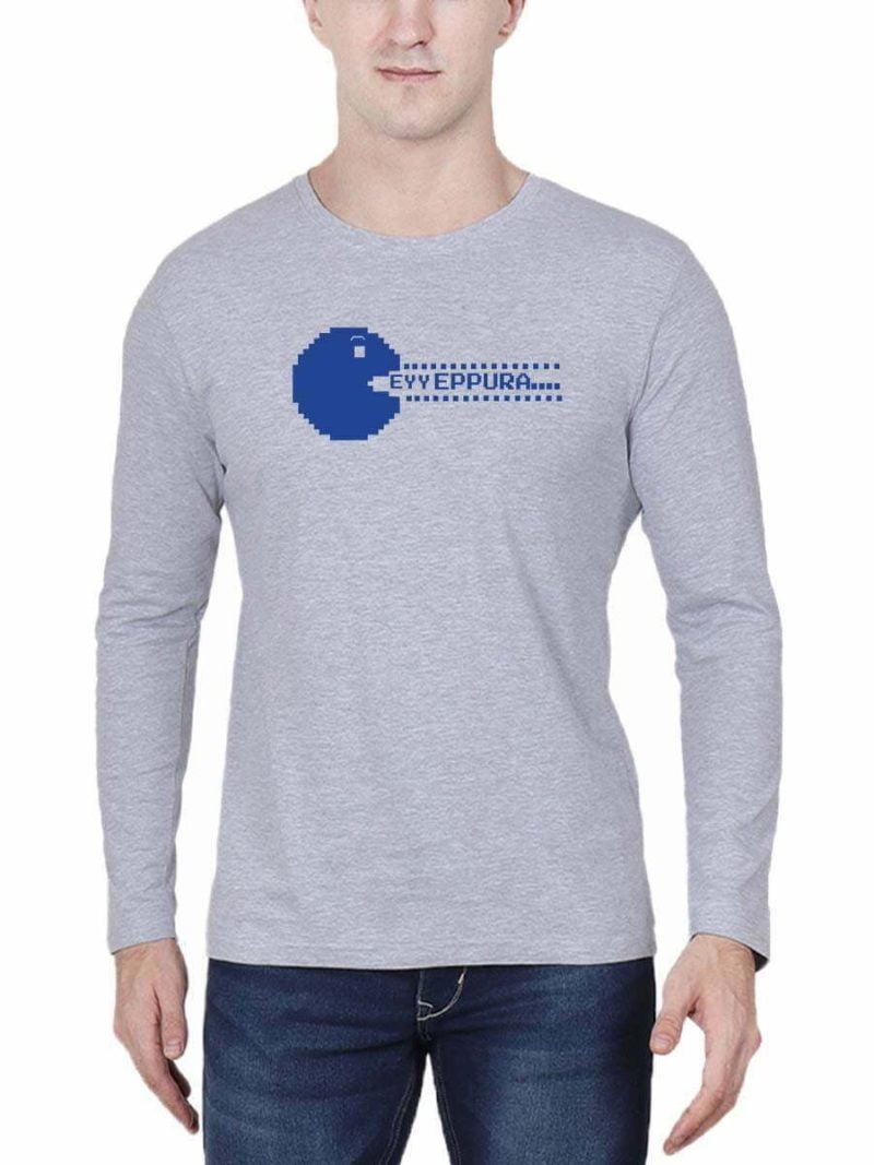 Eyy Eppudra Pac Grey Melange Men Full Sleeve T-Shirt
