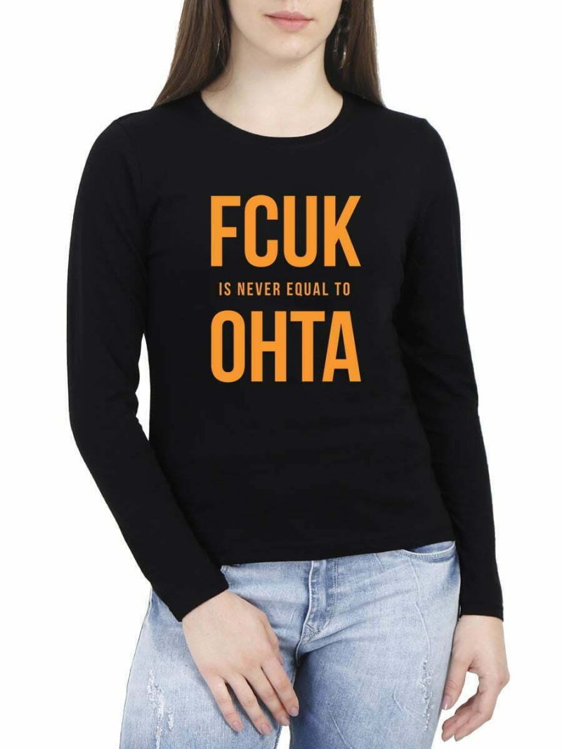 Fcuk Is Never Equal To Ohta Black T-Shirt