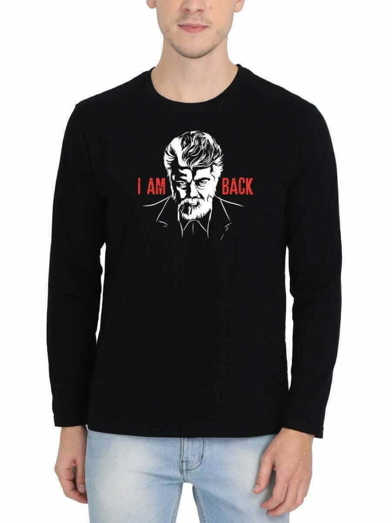 I Am Back Black Ajith T-Shirt
