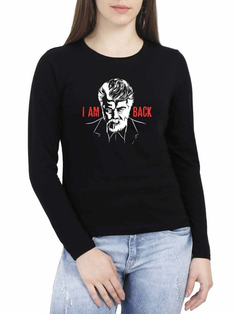 I Am Back Black Ajith T-Shirt