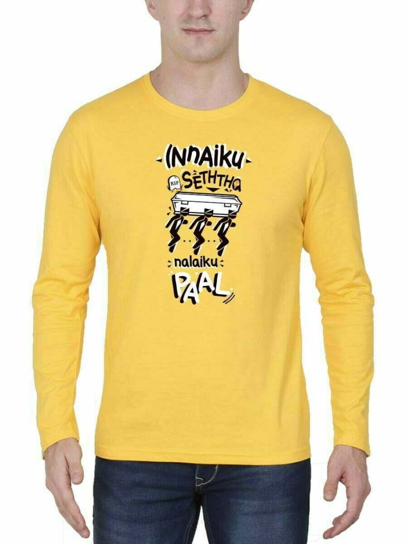Innaiku Setha Nalaiku Paal Yellow T-Shirt