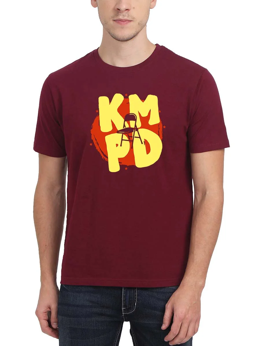 Kmpd Chair Meme Men Half Sleeve Maroon Crazy Telugu T-Shirt - Image 2
