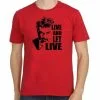Live And Let Live Red Ajith T-Shirt - Image 2