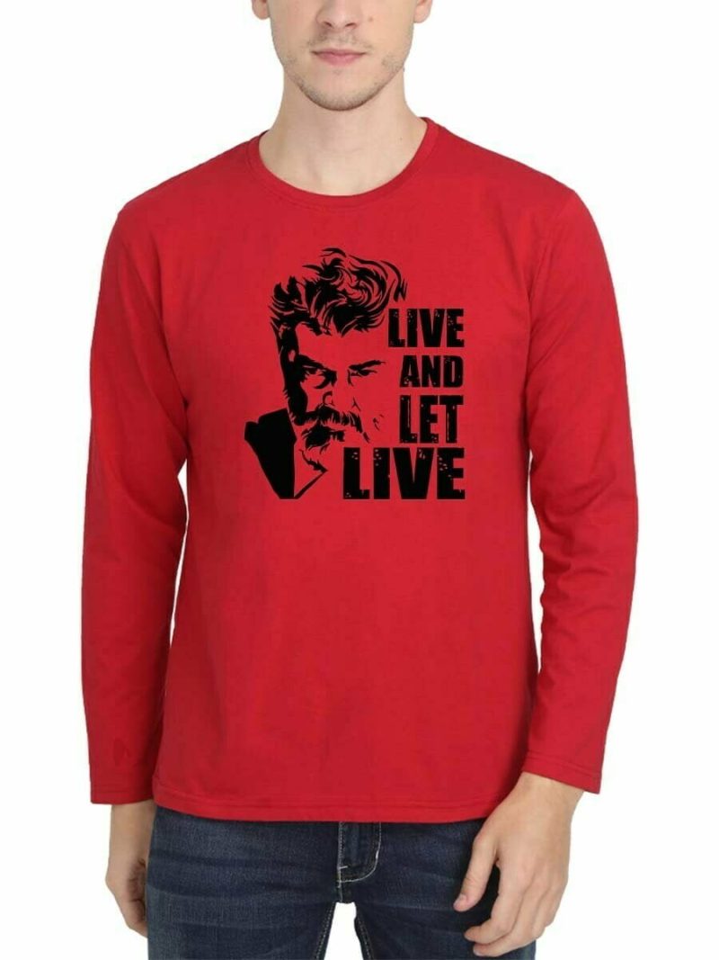 Live And Let Live Red Ajith T-Shirt