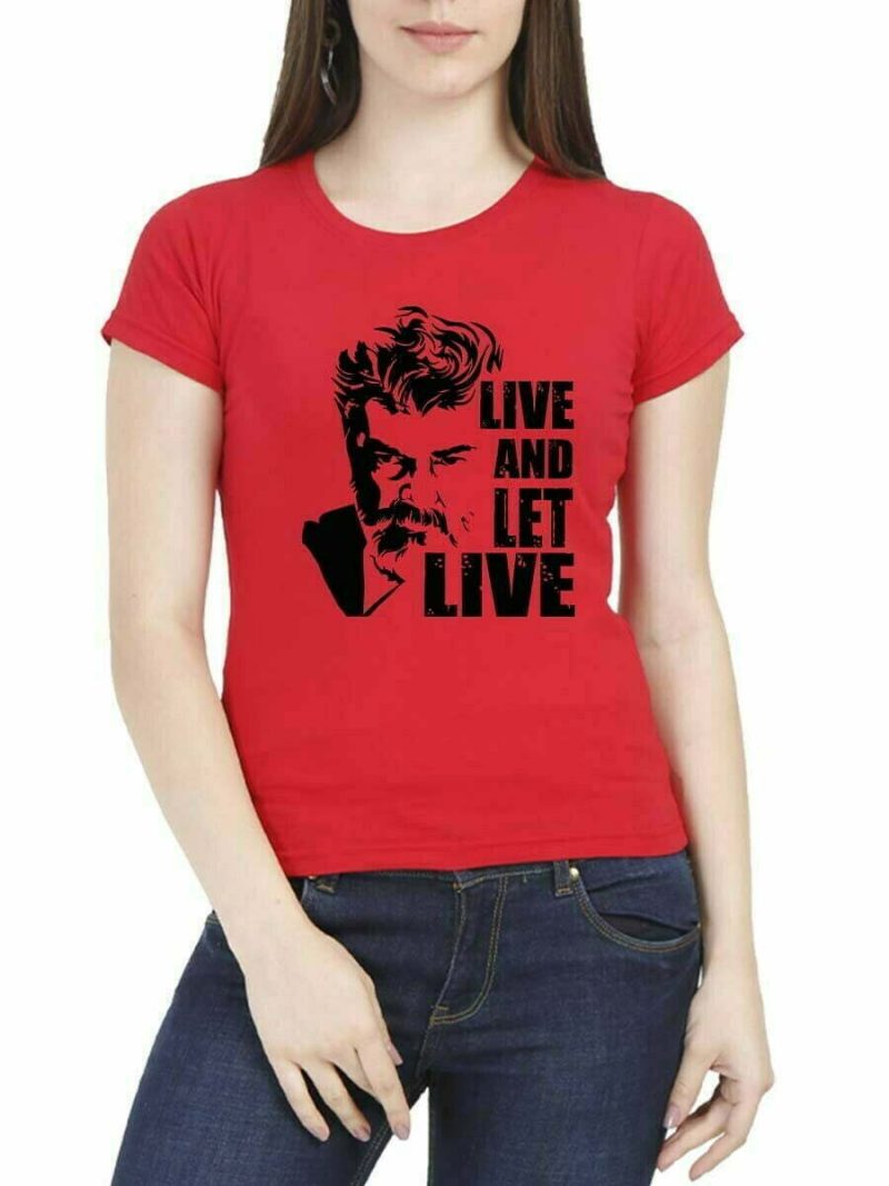 Live And Let Live Red Ajith T-Shirt