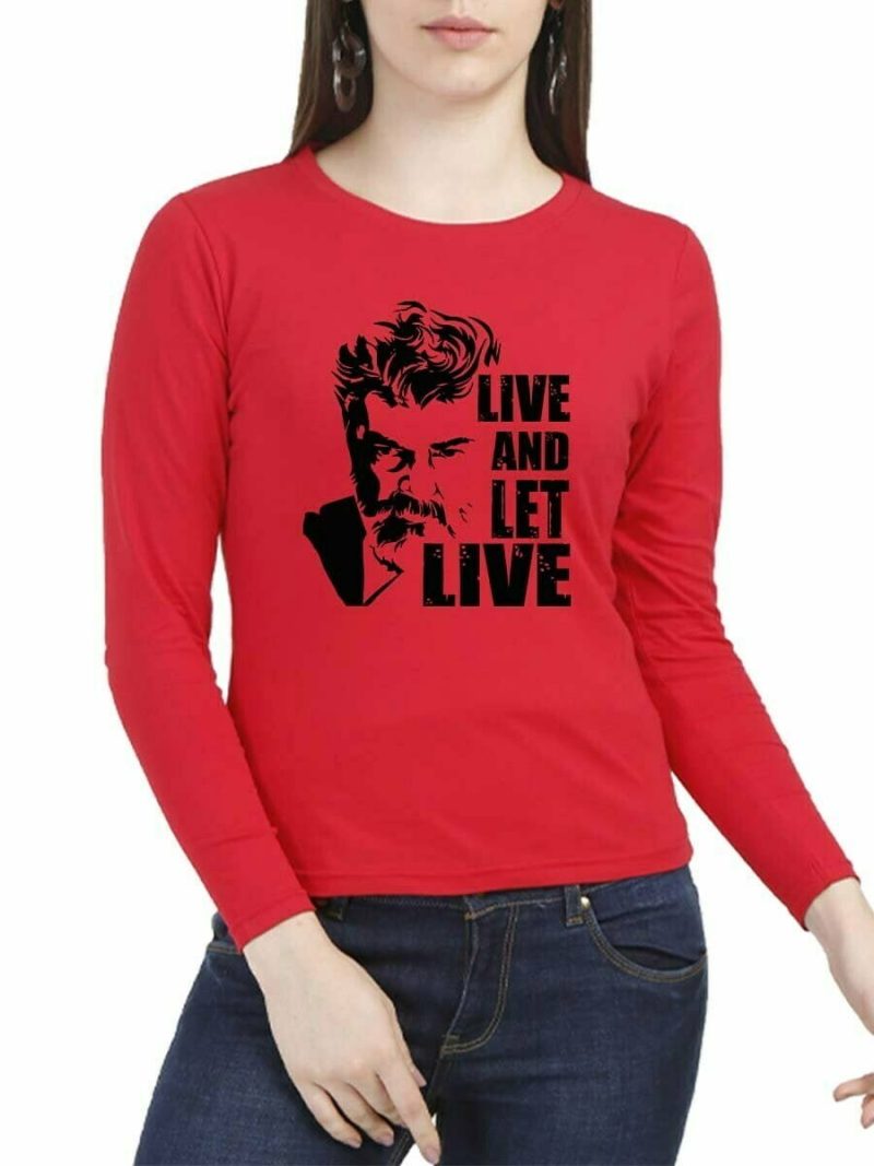 Live And Let Live Red Ajith T-Shirt