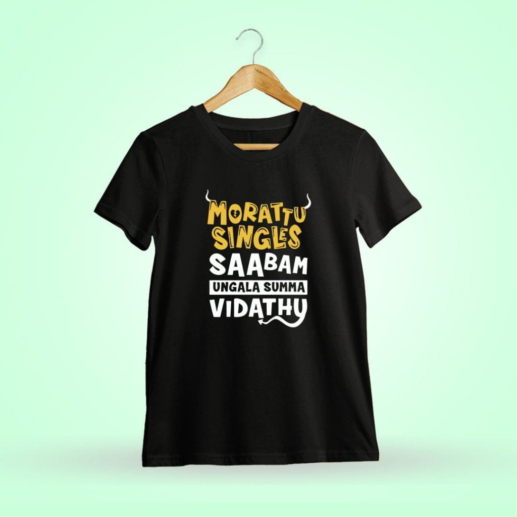 Morattu Singles Saabam Ungala Black T-Shirt