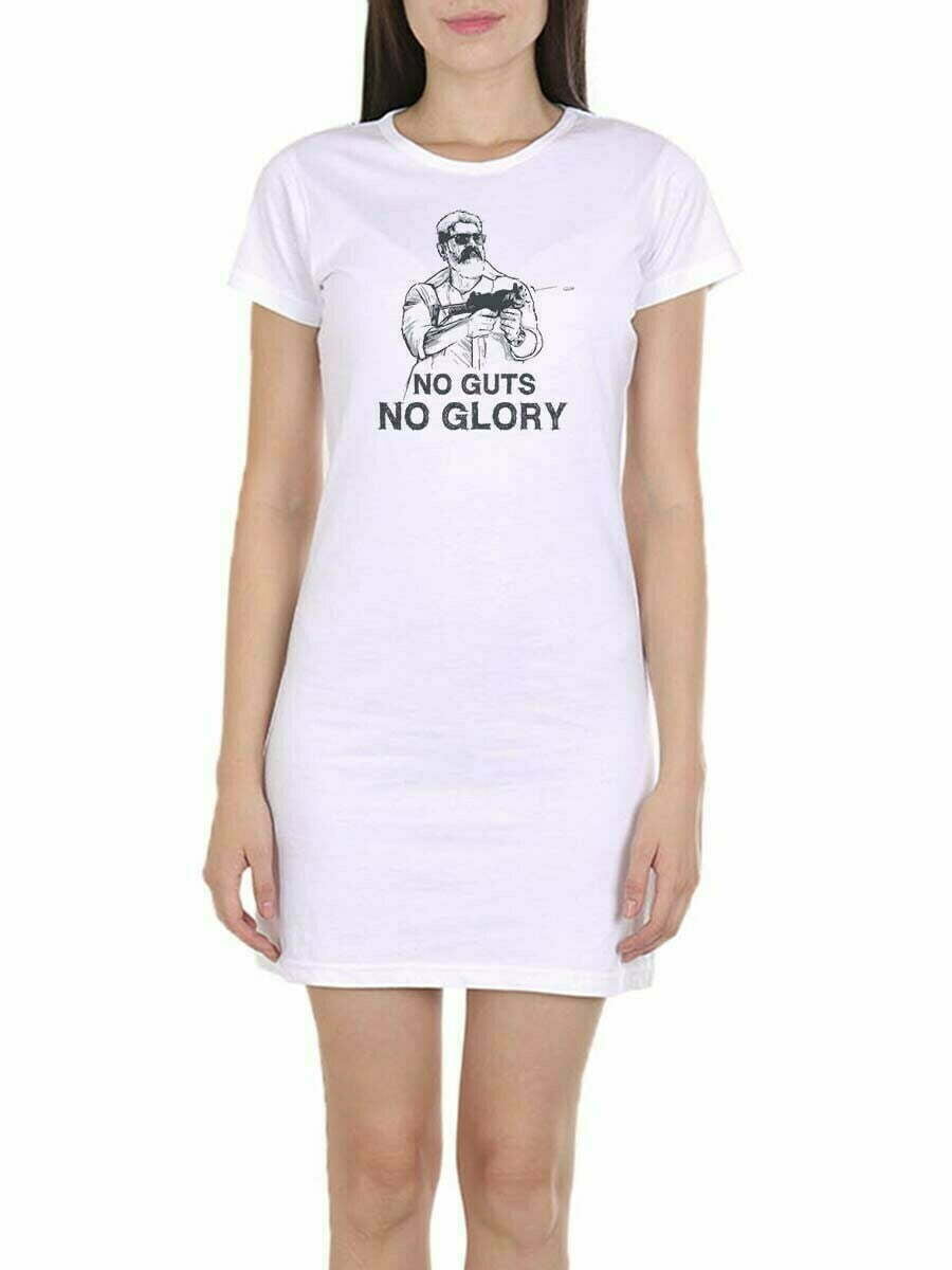 No Guts No Glory Still White Ajith T-Shirt