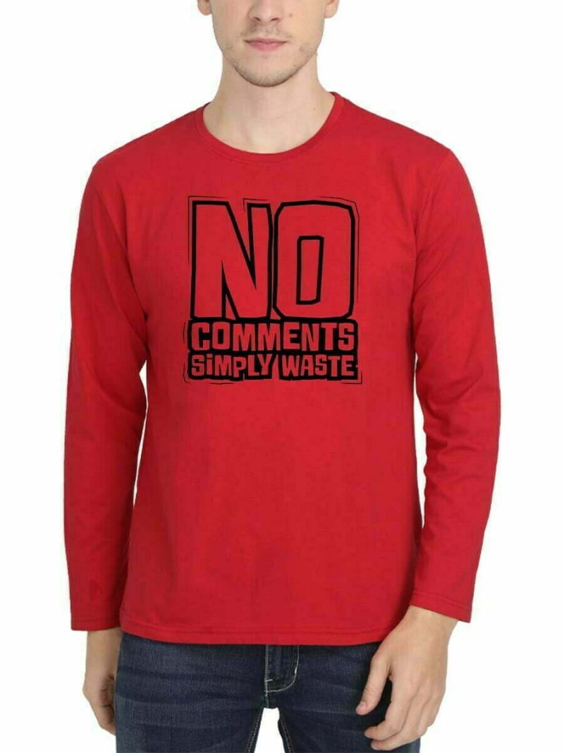 No Comments Simply Waste - Red Tshirt