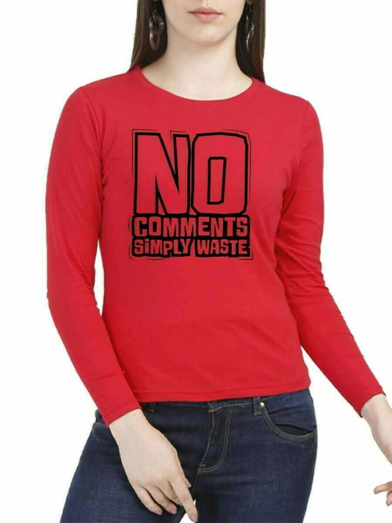 No Comments Simply Waste - Red Tshirt