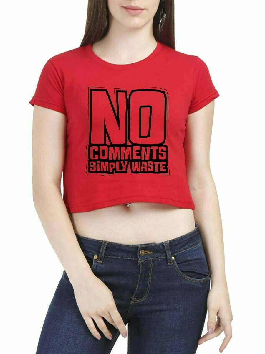 No Comments Simply Waste - Red Tshirt