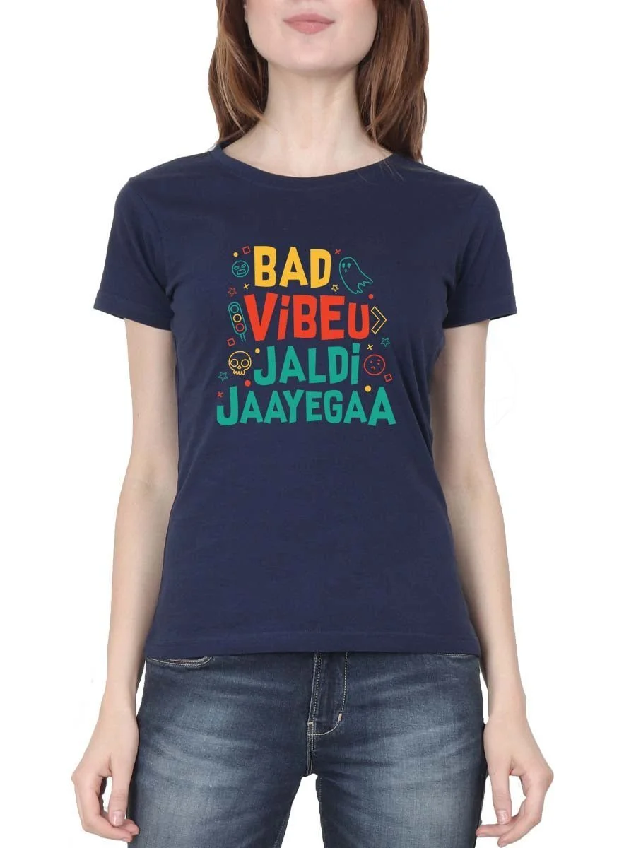 Bad Vibe Song Sk Movie Don - Navy T-Shirt