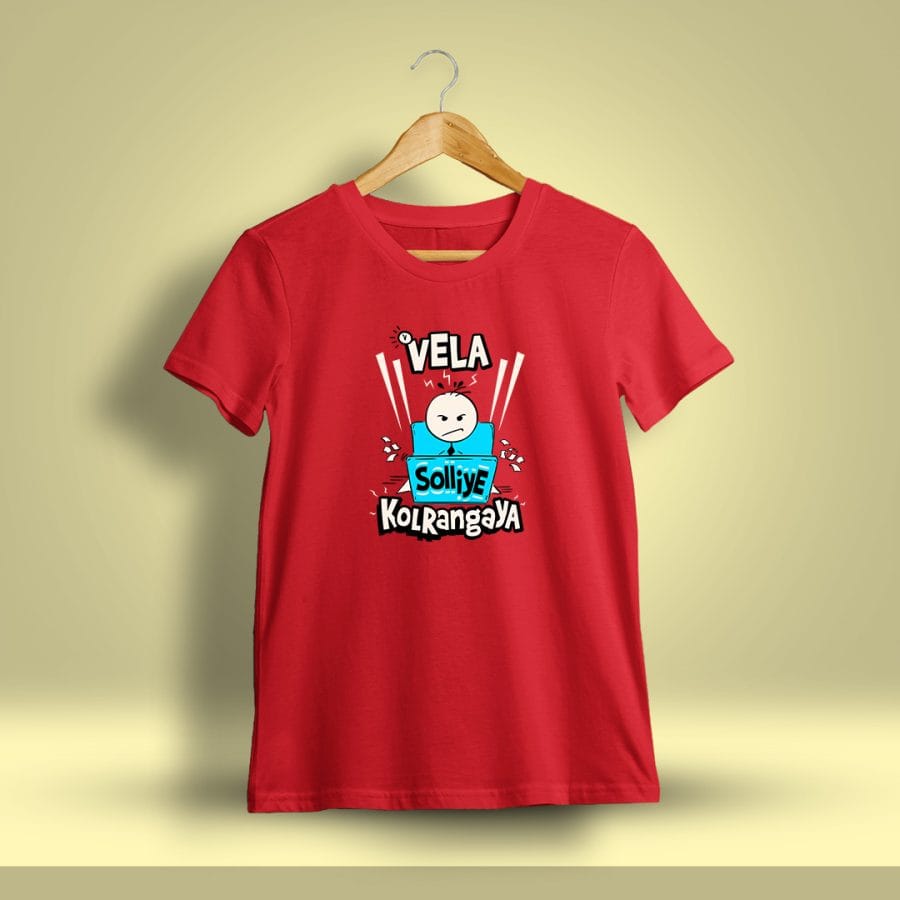 Vela Solliye Kolranga ya Red T-Shirt