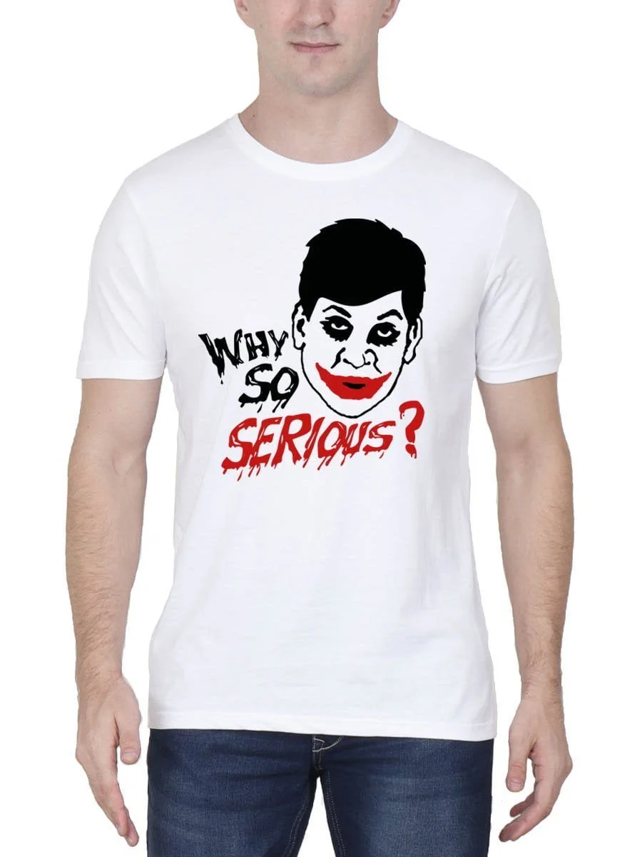 Why So Serious White Tamil Vadivelu T-Shirt