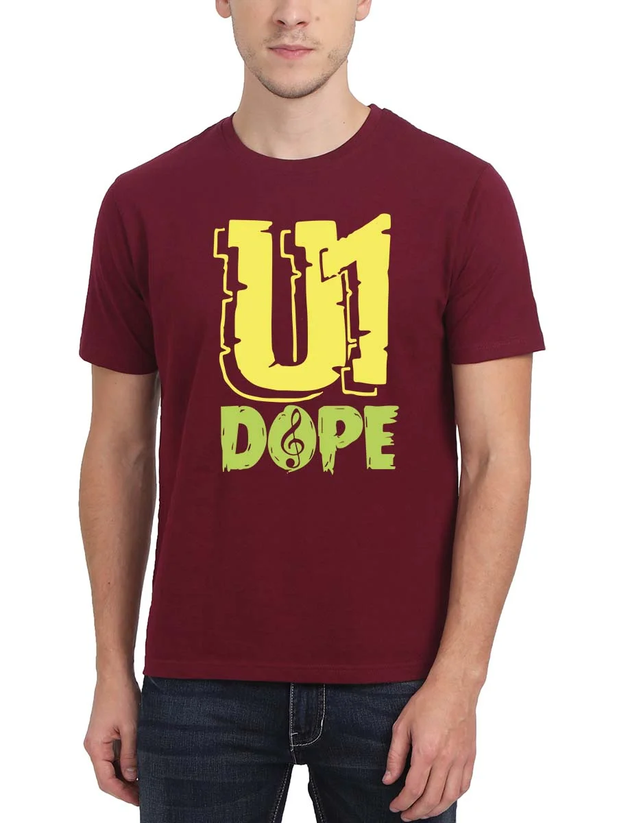 U1 Dope - Yuvanism Men Half Sleeve Maroon Yuvan T-Shirt - Image 2