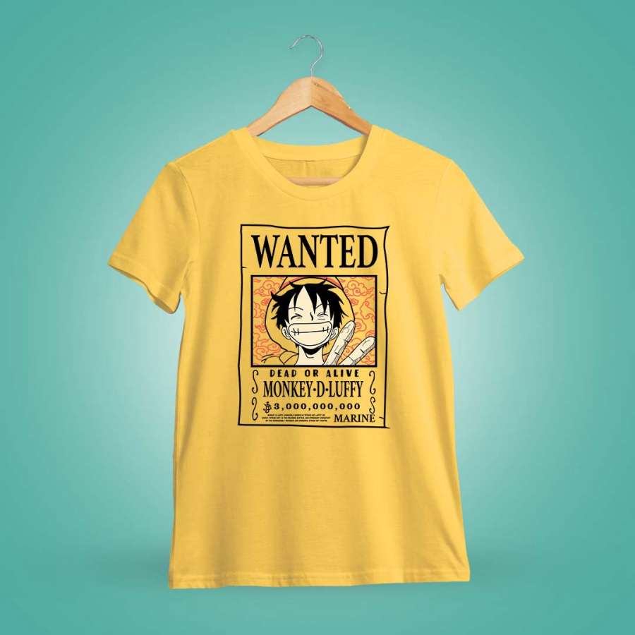 Wanted Anime Luffy T-Shirt