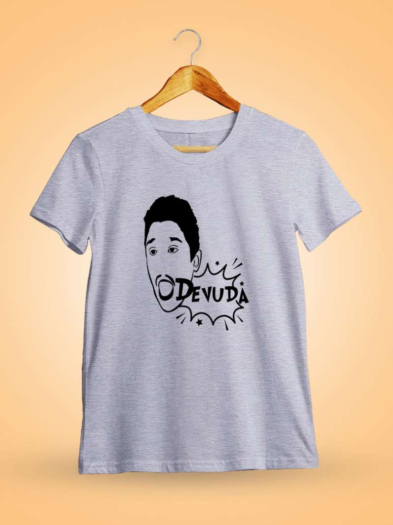 Devuda Allu Arjun Telugu Movie - Grey Melange T-Shirt
