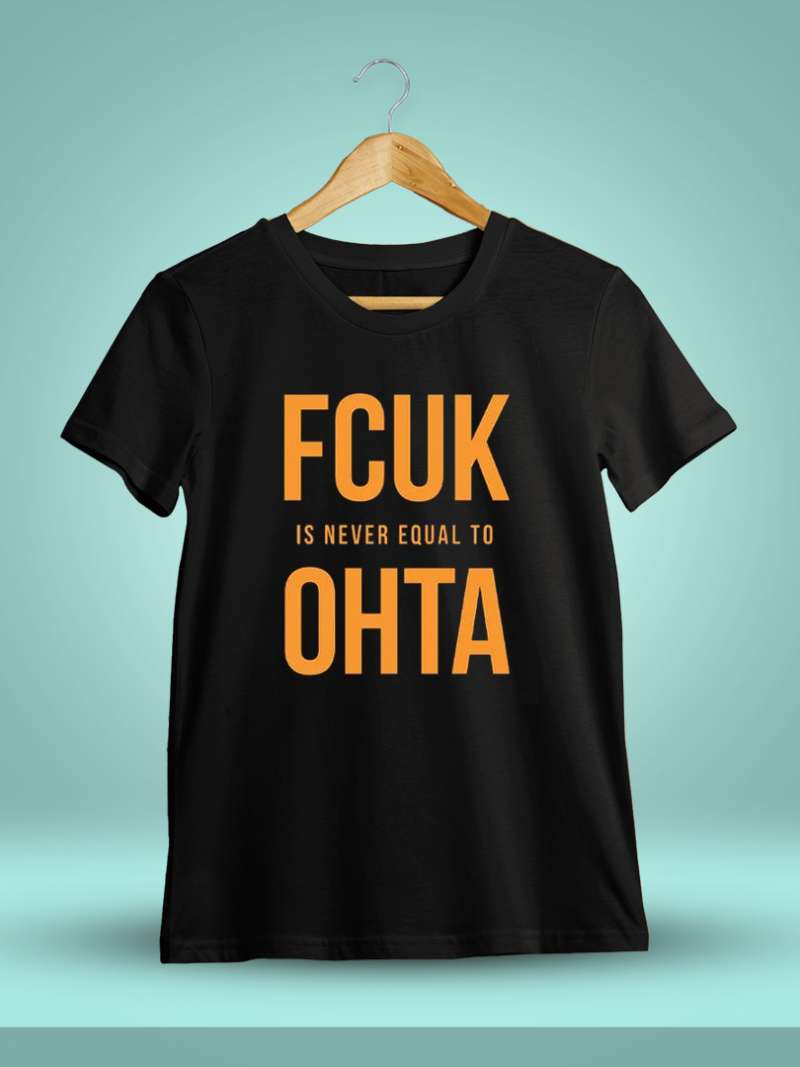 Fcuk Is Never Equal To Ohta Black T-Shirt