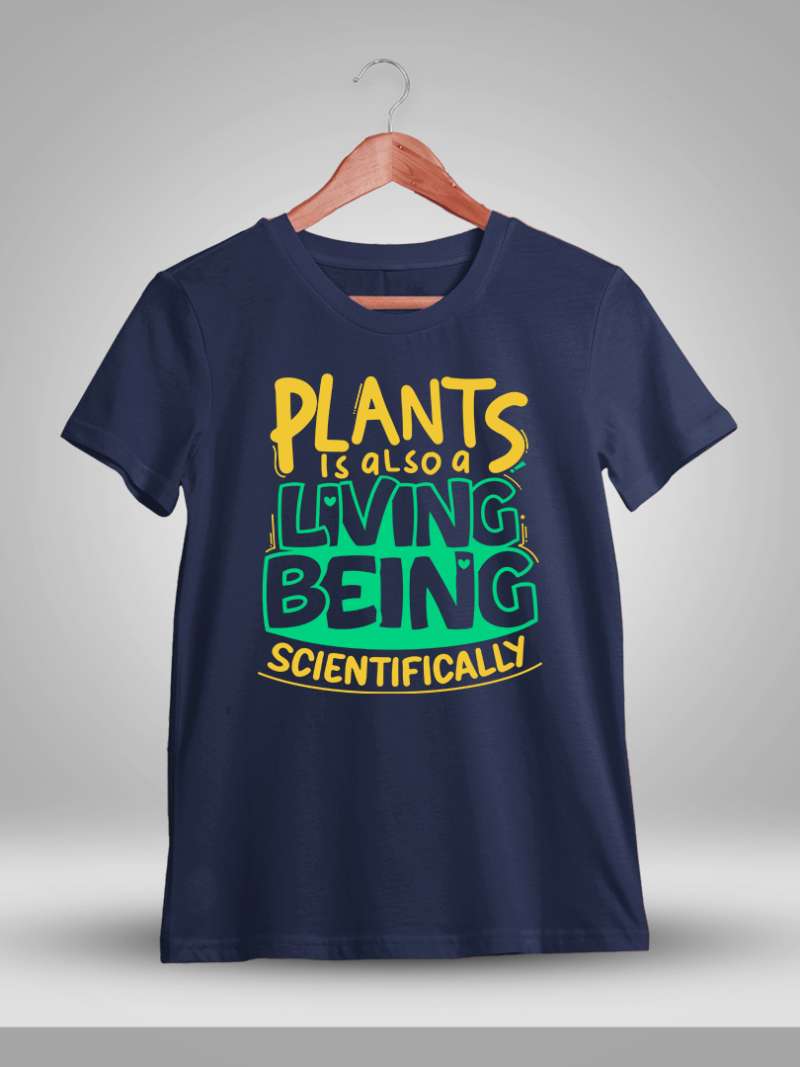 Plants Is Also A Living Being Scientifically - Simbu Meme Navy Blue T-Shirt