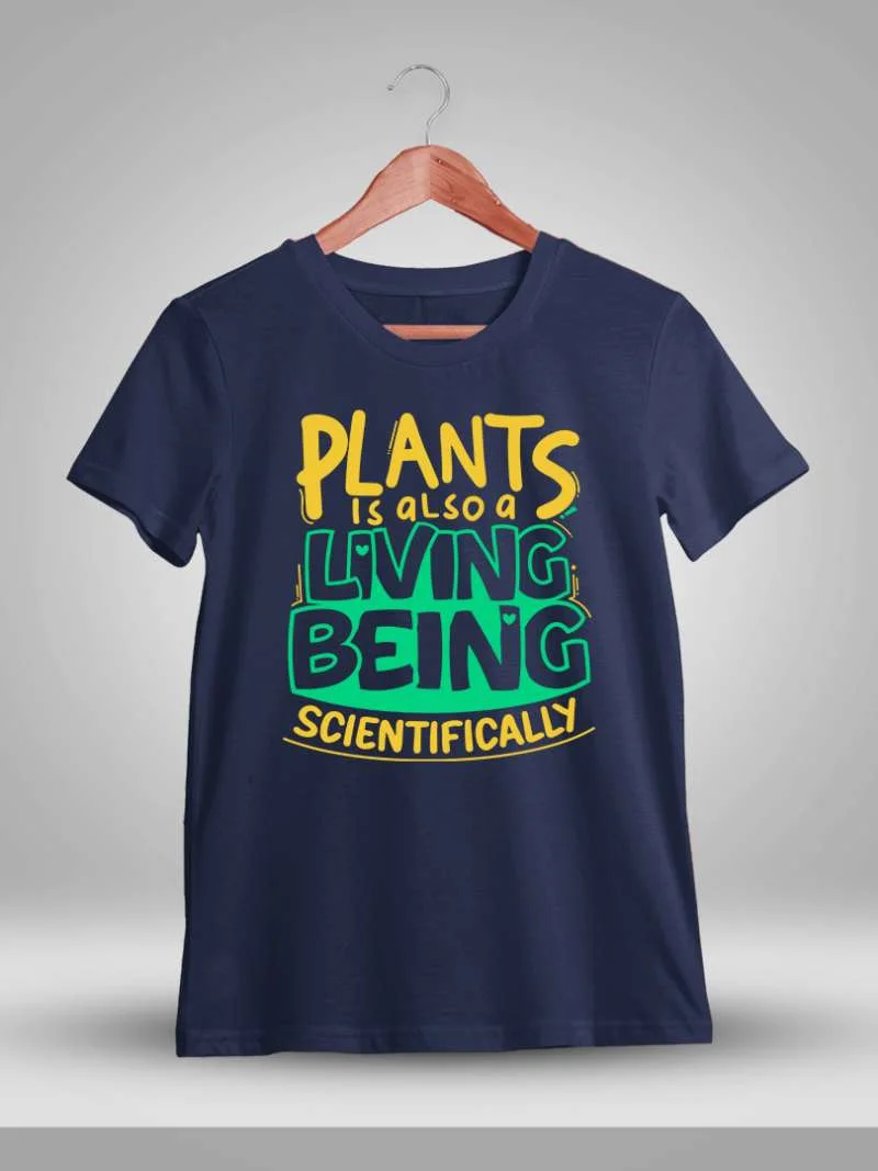 Plants Is Also A Living Being Scientifically - Simbu Meme Navy Blue T-Shirt